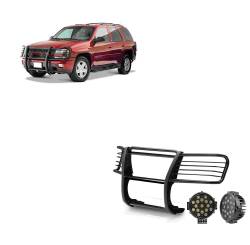 Black Horse Off Road - Black Horse 17GK26MA-PLB Black Grille Guard w/LED for Trailblazer/EXT - Image 1