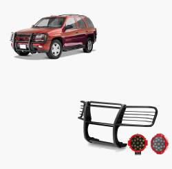 Black Horse Off Road - Black Horse 17GK26MA-PLR Black Grille Guard w/LED for Trailblazer EXT - Image 1