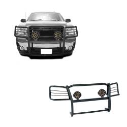 Black Horse Off Road - Black Horse 17GS10MA-PLB Black Grille Guard w/LED for 07-13 GMC Sierra 1500 - Image 1