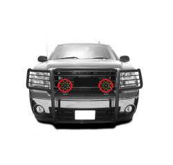 Black Horse Off Road - Black Horse 17GS10MA-PLR Black Grille Guard w/LED for 07-13 GMC Sierra 1500 - Image 2