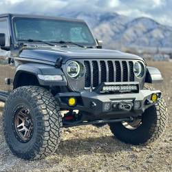 Rock Slide Engineering - Rock Slide FB-F-300-JL Mid Front Bumper w/Winch Plate for 18+ Jeep Wrangler JL/J - Image 9