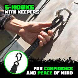 Rhino USA - Rhino USA TD-MSTR2X43-BLK Retractable Transom Straps 2pc Black - Image 2