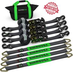 Rhino USA - Rhino USA 2IN-HDKIT Heavy Duty Vehicle Tie-Down Kit Black - Image 1