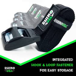 Rhino USA - Rhino USA LASHING-STRAP-4PK Black Lashing Straps 1"x12' 4pc - Image 2
