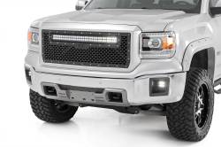 Rough Country Suspension Systems - Rough Country 70190DRL Front Mesh Grille Insert LED Black for 14-15 Sierra 1500 - Image 2