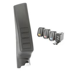 Rugged Ridge - Rugged Ridge A-Pillar Switch Pod Mount w/Switches Black 17235.98 - Image 1