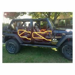 Steinjager - Steinjager Rear Tubular Trail Doors Red Baron for Wrangler JK 4DR J0040962 - Image 4
