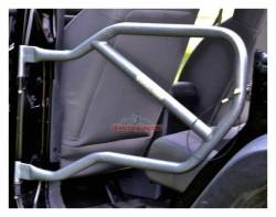 Steinjager - Steinjager Rear Tubular Trail Doors-Gray Hammer for Wrangler JK 4DR J0041340 - Image 1