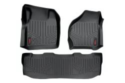 Rough Country Front/Rear Floor Liners Black 99-07 Super Duty Crew M-52002