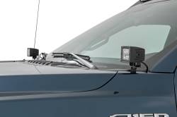 Rough Country Suspension Systems - Rough Country 71033 A-Pillar 2" LED Ditch Light Kit-Flood for 15-24 Ford F150 - Image 3