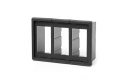 Rough Country Triple Slot Auxiliary Switch Bezel Black 709B-3