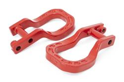 Rough Country Front Forged Tow Hooks Red 19-24 Silverado 1500 RS132