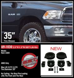 ReadyLift - ReadyLift 2.5" SST Suspension Lift Kit for 09-12 Ram 1500 4WD 69-1030 - Image 2