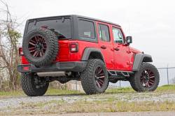 Rough Country Suspension Systems - Rough Country Contoured Drop Step Nerf Bars Black for Wrangler JL 4DR 90769A - Image 5
