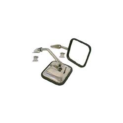 Rugged Ridge - Rugged Ridge 11005.01 Side Mirror Kit Stainless Steel for Jeep CJ - Image 1