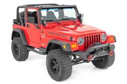 Rough Country Suspension Systems - Rough Country 3" Drop Step Nerf Bars Black for Jeep Wrangler YJ/TJ 90799 - Image 2