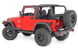 Rough Country Suspension Systems - Rough Country 3" Drop Step Nerf Bars Black for Jeep Wrangler YJ/TJ 90799 - Image 4