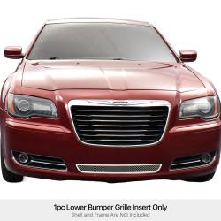 APS - APS Wire Mesh Bumper Grille-Polish for 11-14 Chrysler 300/300C GR18GFC01R - Image 1
