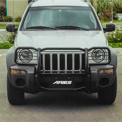 ARIES - Aries Offroad 1045 The Aries Bar Grille/Brush Guard Black for LIBERTY KJ - Image 5