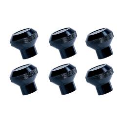 Rugged Ridge 11420.02 Billet Aluminum Dash Knob Set Black for Jeep CJ