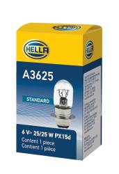 Hella - Hella A3625 Miniature Standard Turn Signal 6V 25/25W Light Bulb - Image 2