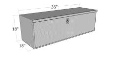 Unique Truck Accessories - Unique Truck HUB1836-BT 18"x18"x36" HD Underbody .10 Diamond Drop-Down Door - Image 1