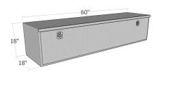 Unique Truck Accessories - Unique Truck HUB1860 18"x18"x60" HD Underbody .10 Diamond Drop-Down Door - Image 1