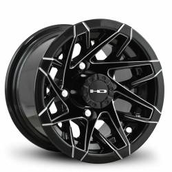 HD Wheels - HD Wheels Canyon 10x7 4x4.0 -14mm Gloss Black/Milled CY107042-14GB-M - Image 1