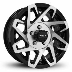 HD Wheels - HD Wheels Canyon 15x6 5x4.5 0mm Gloss Black/Machined CY1560650BK - Image 1
