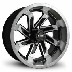 HD Wheels - HD Wheels Saw 12x7 4x4.0 -14mm Gloss Black/Machined SA127042-14FM - Image 1