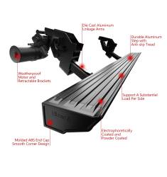 APS - APS W-Series Power Running Boards Black 21-25 Ford Bronco 4dr PB06WCA1B - Image 4