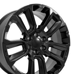 OE Wheels LLC - OE Wheels CV68-22090-6550-28B1 22" Replica CV68 Suburban 1500 22x9 Satin Black - Image 1