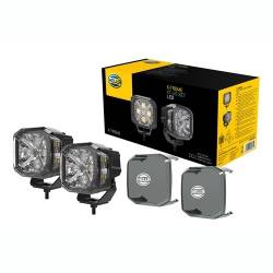 Hella - HELLA 358233801 X-treme 4.3" LED Cube Set Combo Beam w/Lateral Position Light - Image 1
