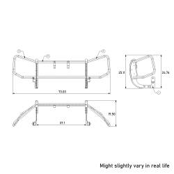 Black Horse Off Road - Black Horse 15TYR4A-19 Black Front Bumper Guard for 19-24 Toyota RAV4 & Venza - Image 2