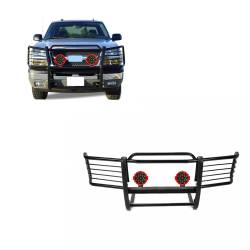 Black Horse Off Road - Black Horse 17GJ23MA-PLR Black Grille Guard w/LED for Silverado/Sierra 1500 - Image 1