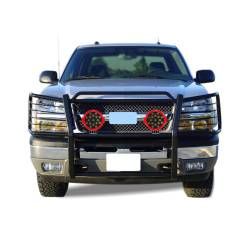 Black Horse Off Road - Black Horse 17GJ23MA-PLR Black Grille Guard w/LED for Silverado/Sierra 1500 - Image 2