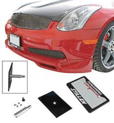 Stillen - Stillen 105460 Front Bumper License Plate Relocator for 04-08 G35 350Z Sentra - Image 2