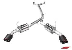 Stillen - Stillen 504450 SS Cat Back Exhaust Carbon Fiber Tips for 16-21 Infiniti Q50 3.0t - Image 3
