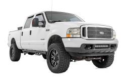 Rough Country Suspension Systems - Rough Country RCF9984CCB 3" Drop Step Nerf Bars Black for 99-16 F250/F350 Crew - Image 2