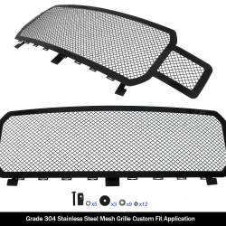 APS - APS Wire Mesh Grille Black 18-20 Ford F150 GR06GFD00K - Image 2
