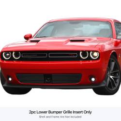 APS - APS Stainless Billet Bumper Grille Black for 15-23 Dodge Challenger GR04FFC38J - Image 1