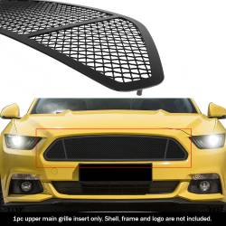 APS - APS Wire Mesh Grille Black 15-17 Ford Mustang V6 GR06GFD02H - Image 1