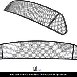 APS - APS Wire Mesh Grille Black 15-17 Ford Mustang V6 GR06GFD02H - Image 2