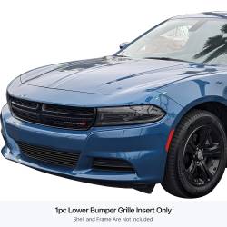 APS - APS Stainless Billet Bumper Grille Black for 15-23 Charger SXT GR04FFC46J - Image 1