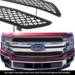 APS - APS Wire Mesh Grille Black 18-20 Ford F150 XL GR06GFD42K - Image 1
