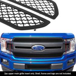 APS - APS Wire Mesh Grille Black 18-20 Ford F150 King Ranch GR06GFD43K - Image 1