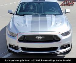 APS - APS Wire Mesh Grille Black 15-17 Ford Mustang GT GR06GFD46H - Image 1