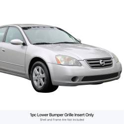 APS - APS Stainless Billet Bumper Grille Black for 02-04 Nissan Altima GR14FED07J - Image 1