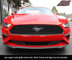 APS - APS Wire Mesh Grille Black 18-22 Mustang EcoBoost GR06GFD47H - Image 1
