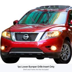 APS - APS Stainless Billet Bumper Grille Black for 13-16 Pathfinder GR14FEE64J - Image 1